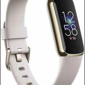 Fitbit Luxe-Fitness and Wellness-Tracker - Lunar White/Soft Gold Stainless Steel